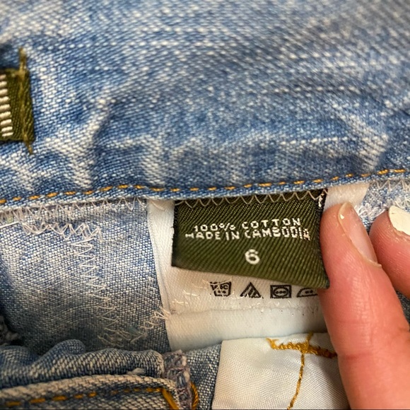 🌻Patched Denim High Waisted Jean Shorts size 6 - Picture 8 of 12